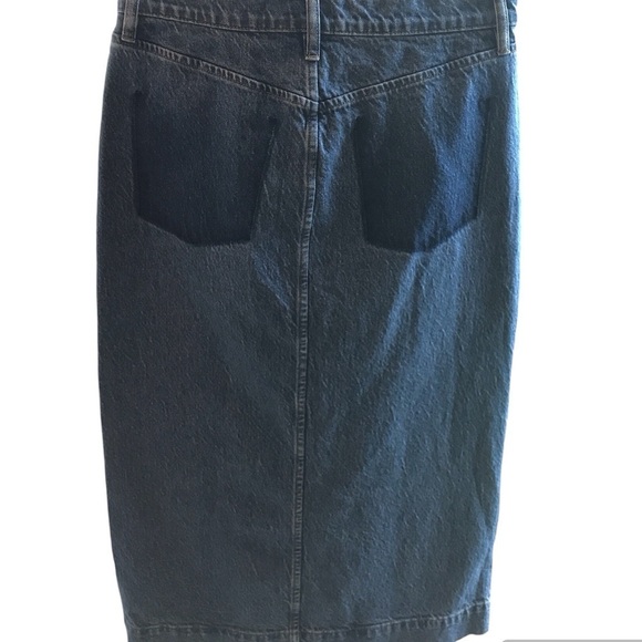J. Crew Denim Jean Skirt with Front Slit Midi size 27 - Picture 4 of 10